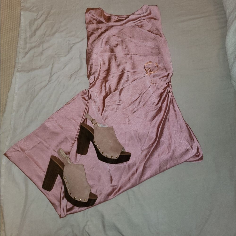 🆕️👗Joie Satin Cowl Neck Cocktail Party Maxi Dress, Sz XL